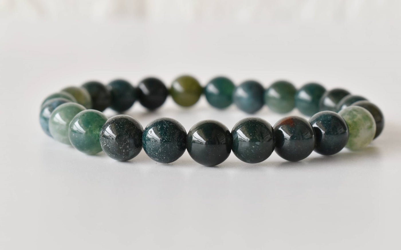 Moss Agate Bracelet (Balance and Communication)