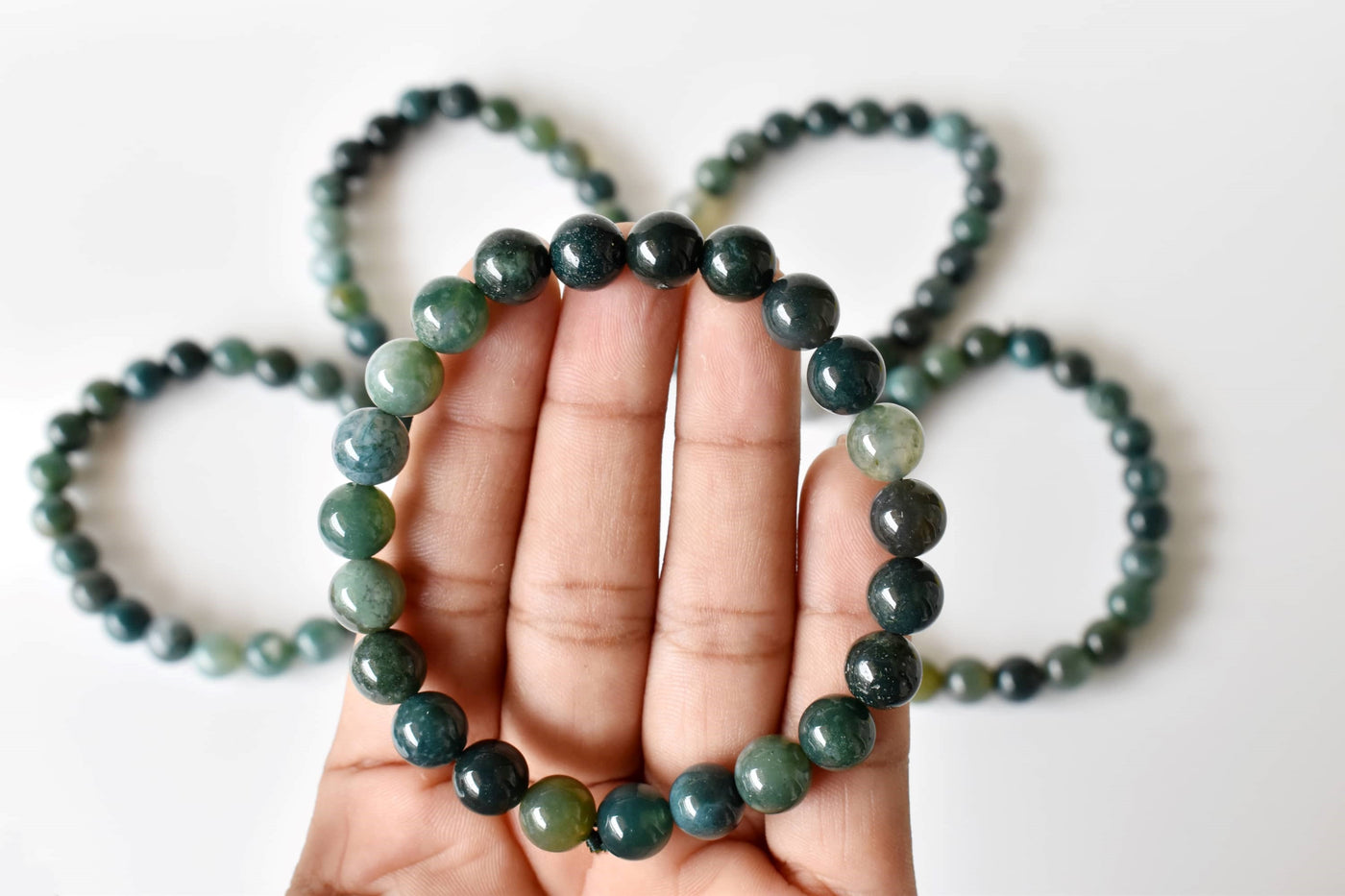 Moss Agate Bracelet (Balance and Communication)