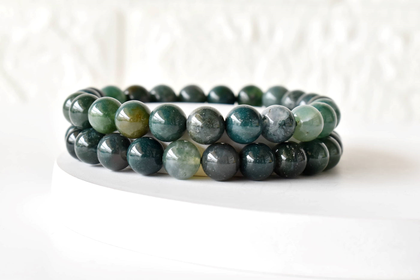 Moss Agate Bracelet (Balance and Communication)