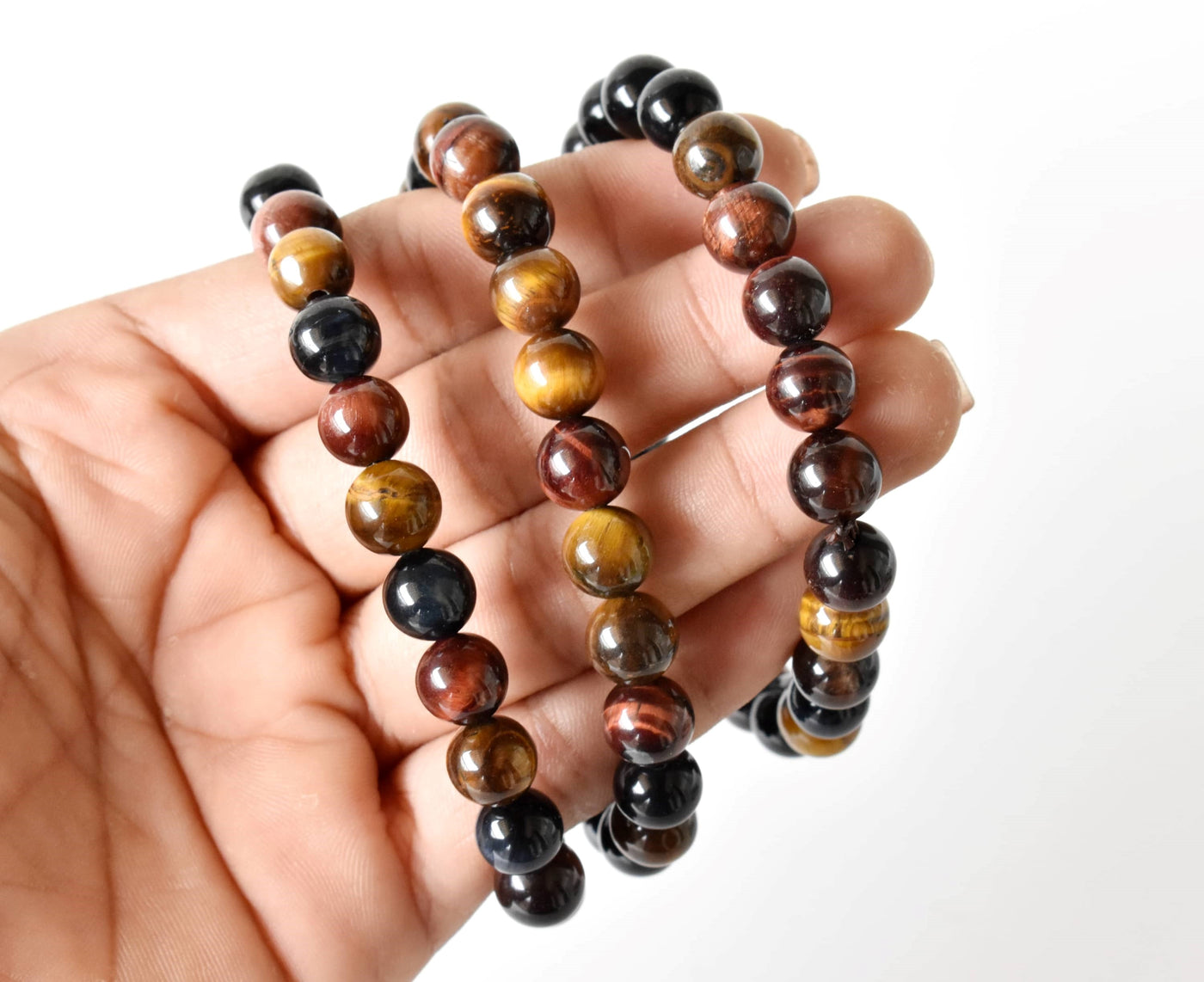 Multi Tiger Eye Bracelet (Self-Confidence, Spiritual Stability,)