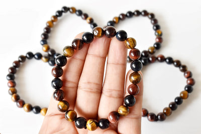 Multi Tiger Eye Bracelet (Self-Confidence, Spiritual Stability,)