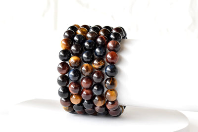 Multi Tiger Eye Bracelet (Self-Confidence, Spiritual Stability,)