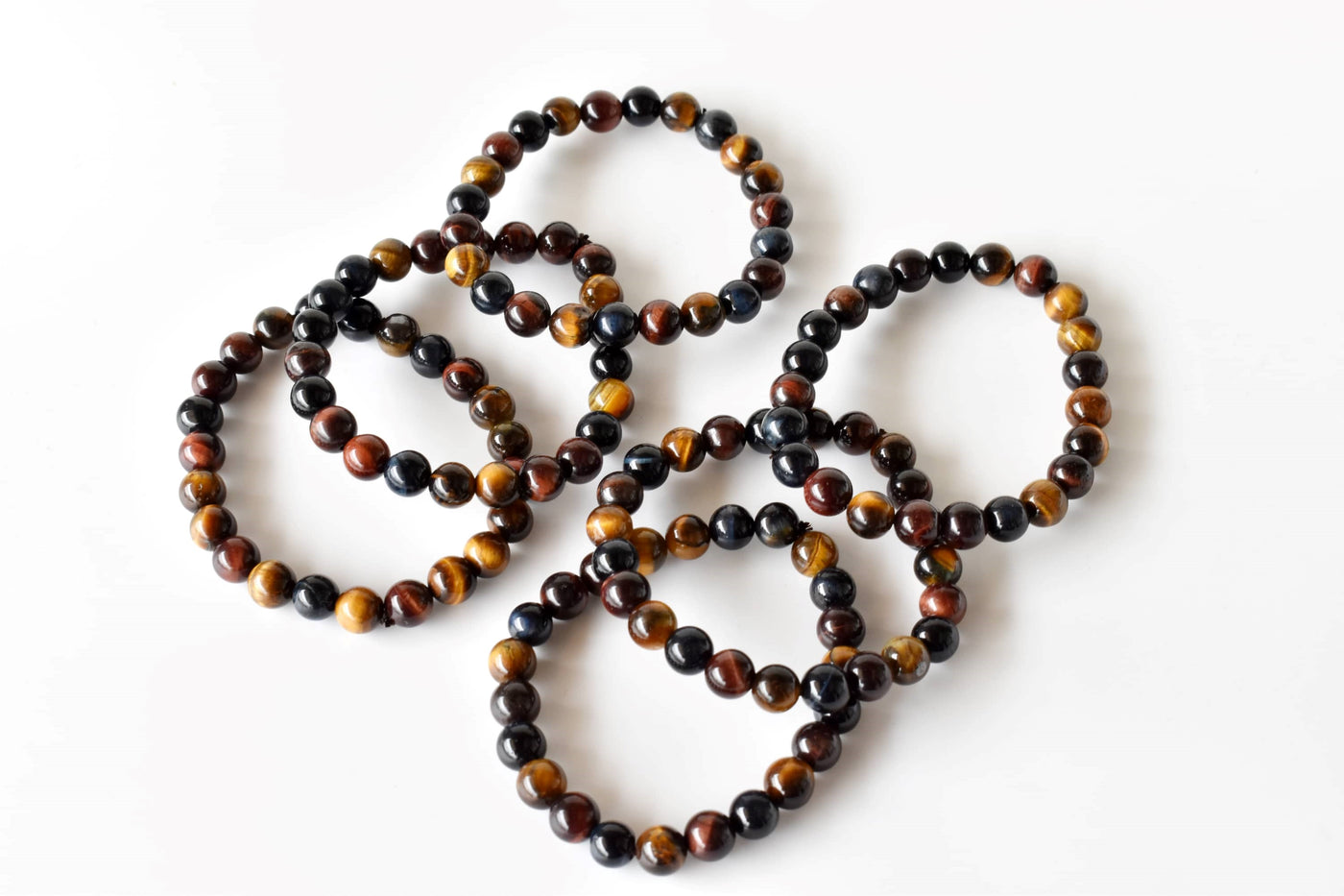 Multi Tiger Eye Bracelet (Self-Confidence, Spiritual Stability,)