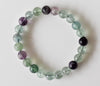 Bracelet multi fluorite 4 MM, 6 MM, 8 MM, 10 MM, 12 MM AAA Bracelet de perles rondes, Bracelet de pierres précieuses pierres de guérison