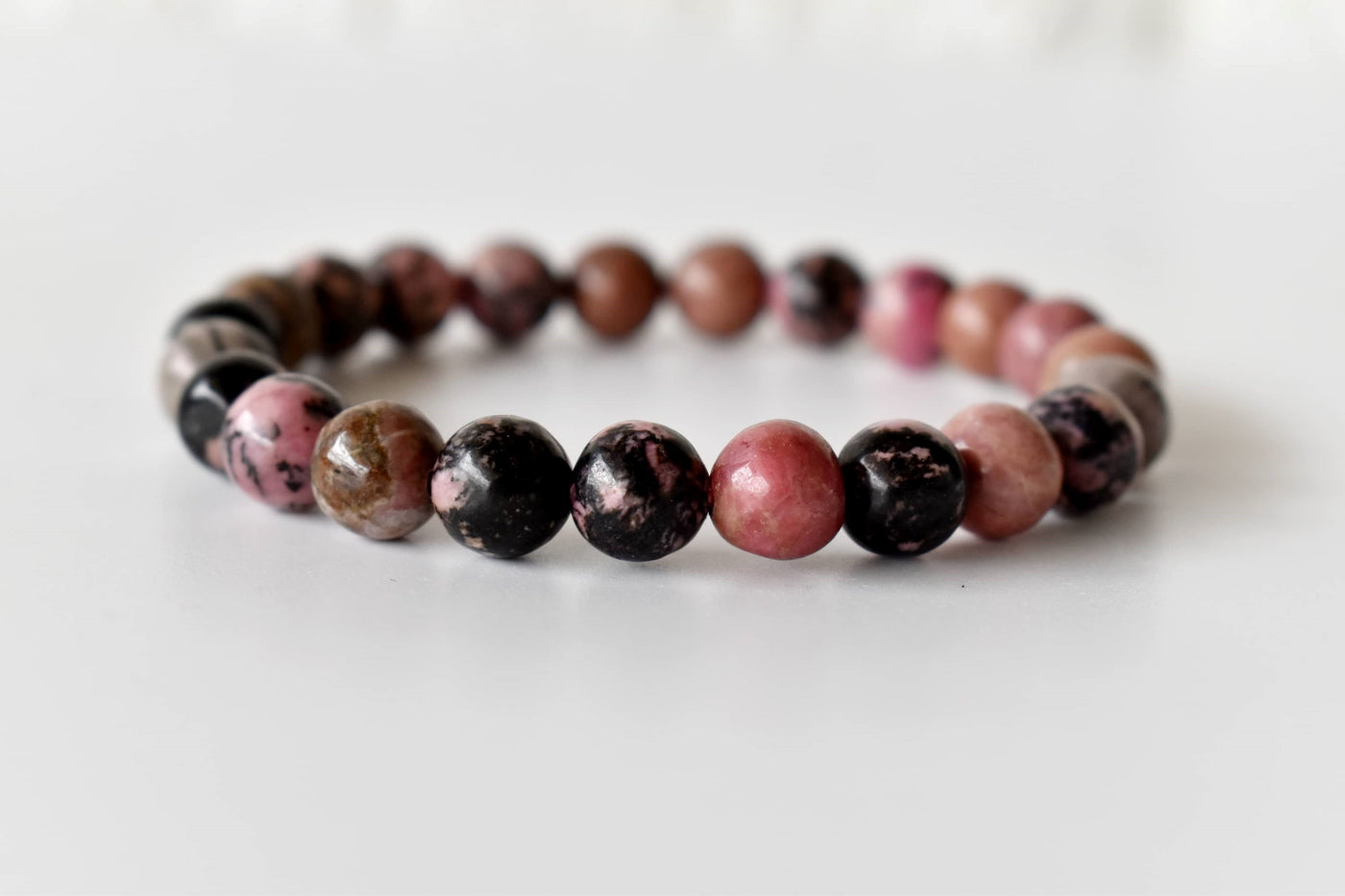 Rhodonite Bracelet (Empathy and Dispelling Negative Energy)