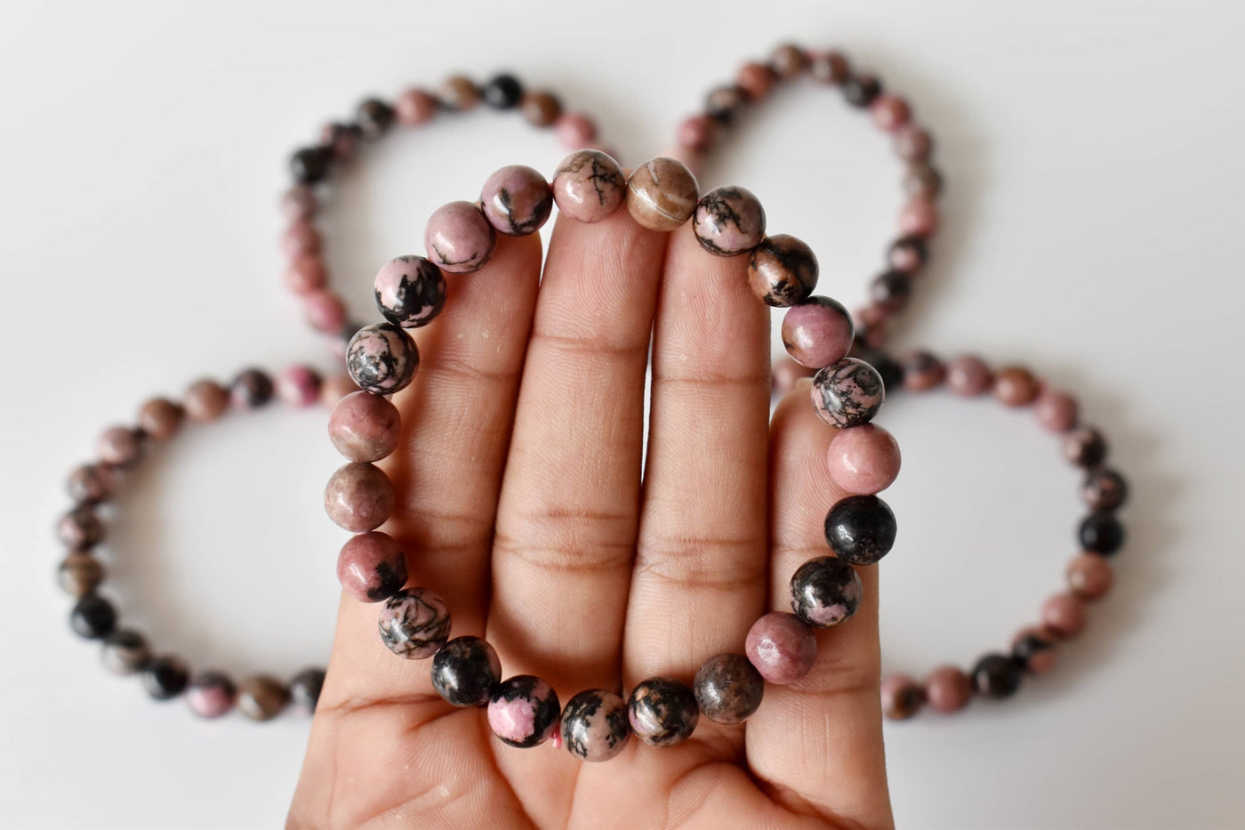 Rhodonite Bracelet (Empathy and Dispelling Negative Energy)