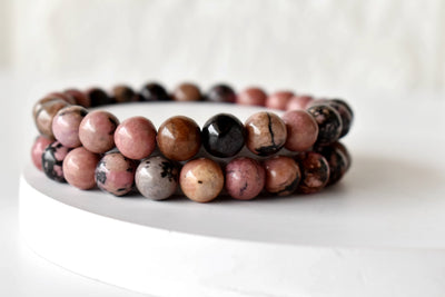 Rhodonite Bracelet (Empathy and Dispelling Negative Energy)