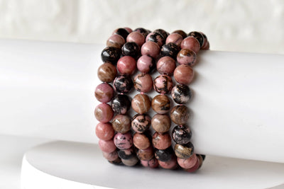 Rhodonite Bracelet (Empathy and Dispelling Negative Energy)