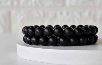 Black Shungite Bracelet (Cleansing and Elimination Toxins)