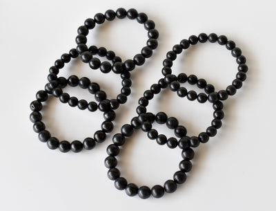 Black Shungite Bracelet (Cleansing and Elimination Toxins)