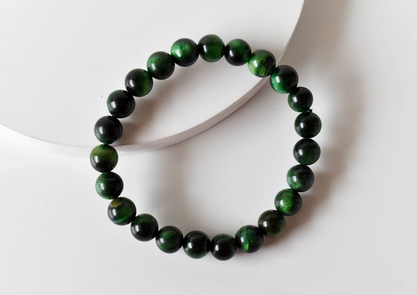 Green Tiger Cats Eye Bracelet (Longevity and Protection)