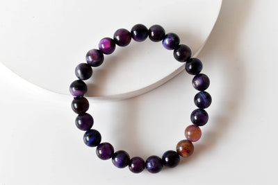 Violet Tiger Cats Eye Bracelet (Creativity and Intuition)