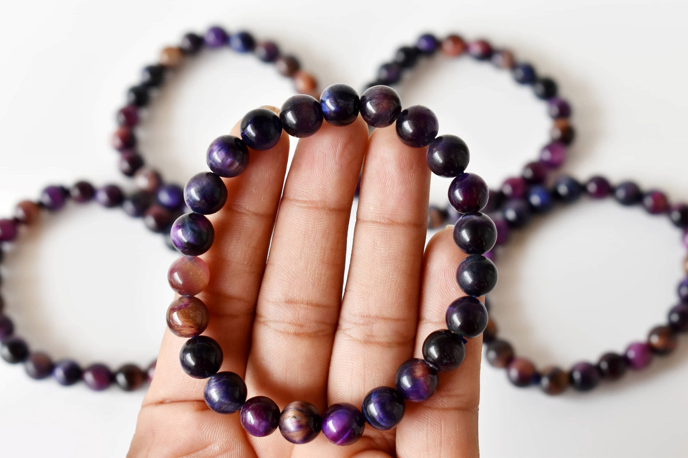 Violet Tiger Cats Eye Bracelet (Creativity and Intuition)