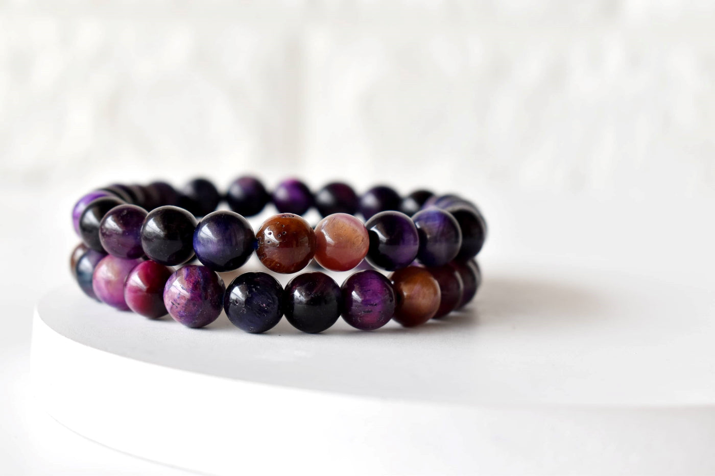 Violet Tiger Cats Eye Bracelet (Creativity and Intuition)