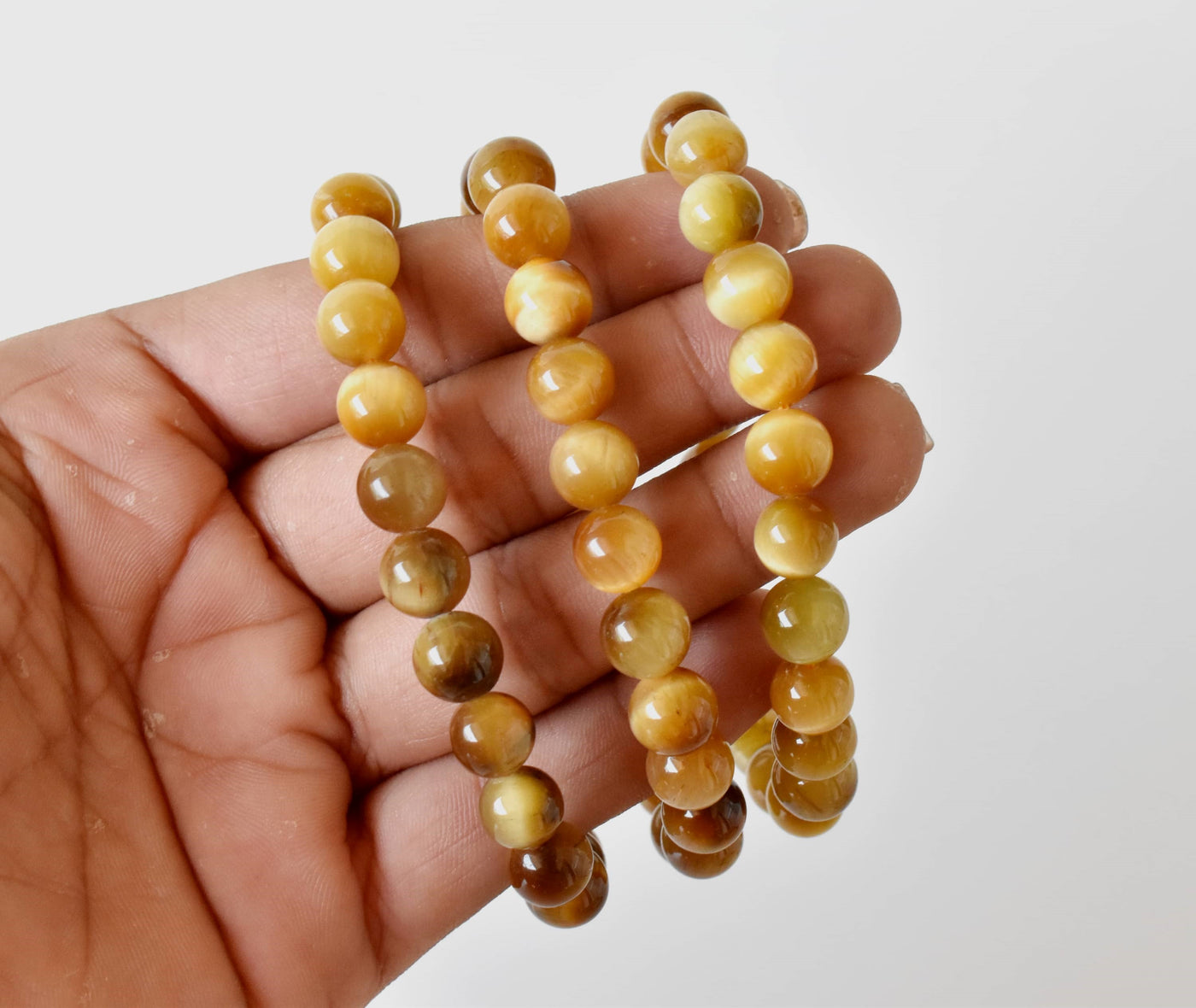 Yellow Tiger Cats Eye Bracelet (Prosperity and Creativity)