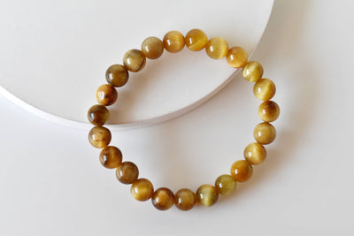 Yellow Tiger Cats Eye Bracelet (Prosperity and Creativity)