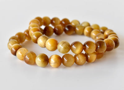 Yellow Tiger Cats Eye Bracelet (Prosperity and Creativity)