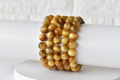 Yellow Tiger Cats Eye Bracelet (Prosperity and Creativity)