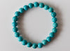 Turquoise Howlite Bracelet 4MM, 6MM, 8MM, 10MM, 12MM AAA Bracelet de perles rondes, Bracelet de pierres précieuses Pierres de guérison