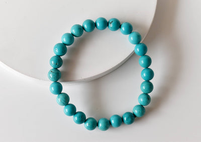 Turquoise Howlite Bracelet (Dream Recall and Patience)