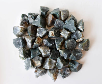 Moss Agate Rough Rocks(Encourage Tranquility and Emotional Balance)