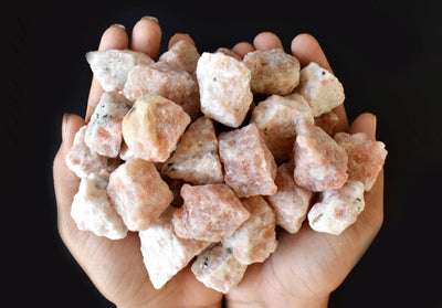 Pierres naturelles brutes Sunstone 1 pouce Pierres brutes Sunstone, morceaux de cristal brut en taille de paquet 4 oz, 1/2 lb, 1 lb.