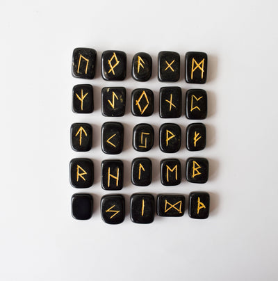 Black Jasper Rune Set  (Grounding  and Manifestations)