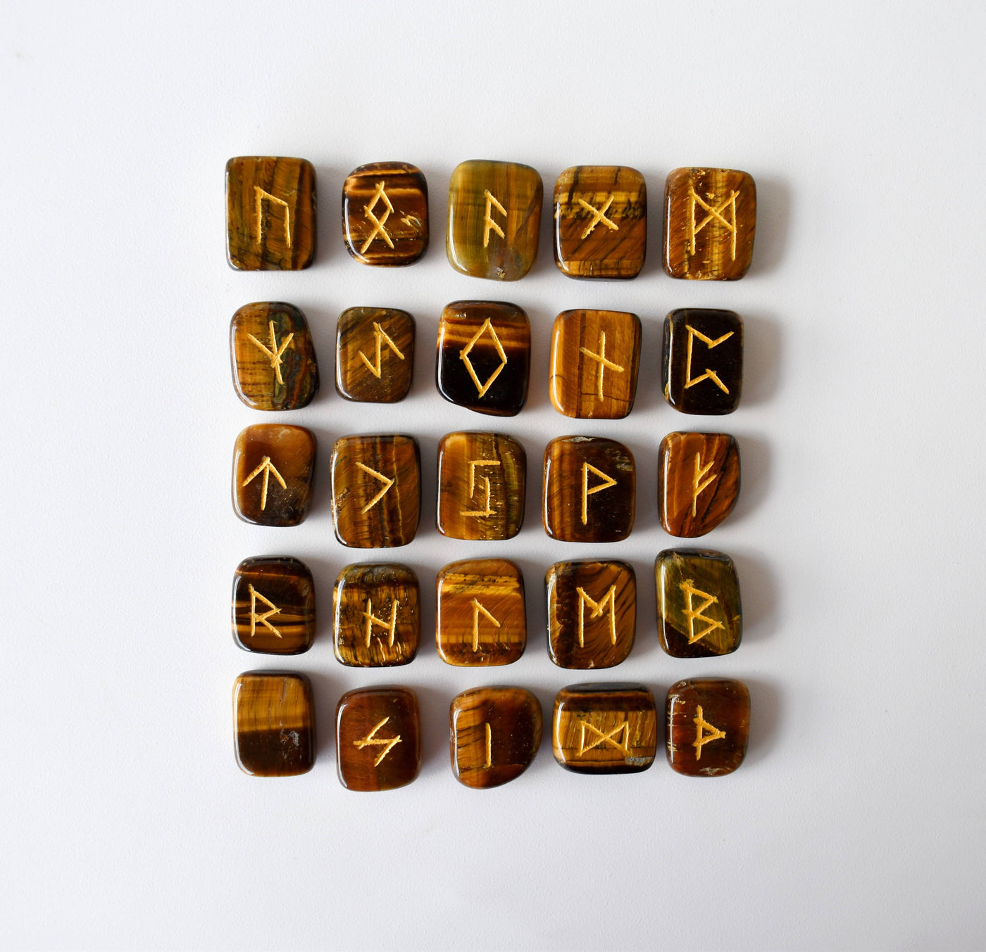 Tiger Eye Rune Set  (Creativity  and Longevity)