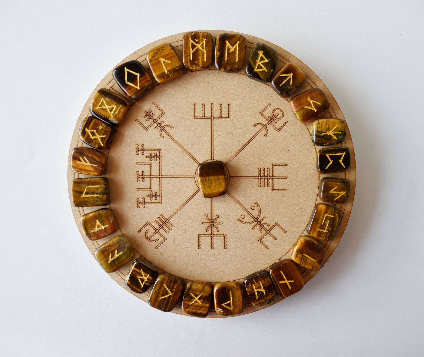 Tiger Eye Rune Set  (Creativity  and Longevity)