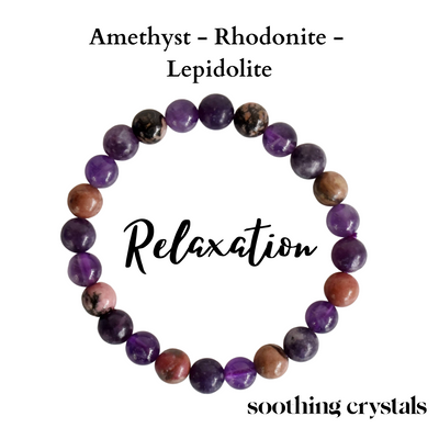 Brings RELAXATION Crystal Bracelet (Calming, Anti-Stress, Strength)