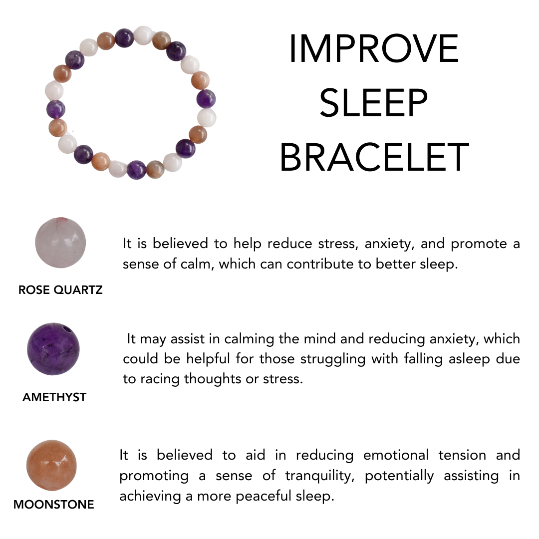 Improve SLEEP Bracelet Crystal Bracelet (Emotional Stress, Meditation )