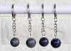 Sodalite Key Chain, Gemstone Keychain Crystal Key Ring (Meditation and Angelic Communication )