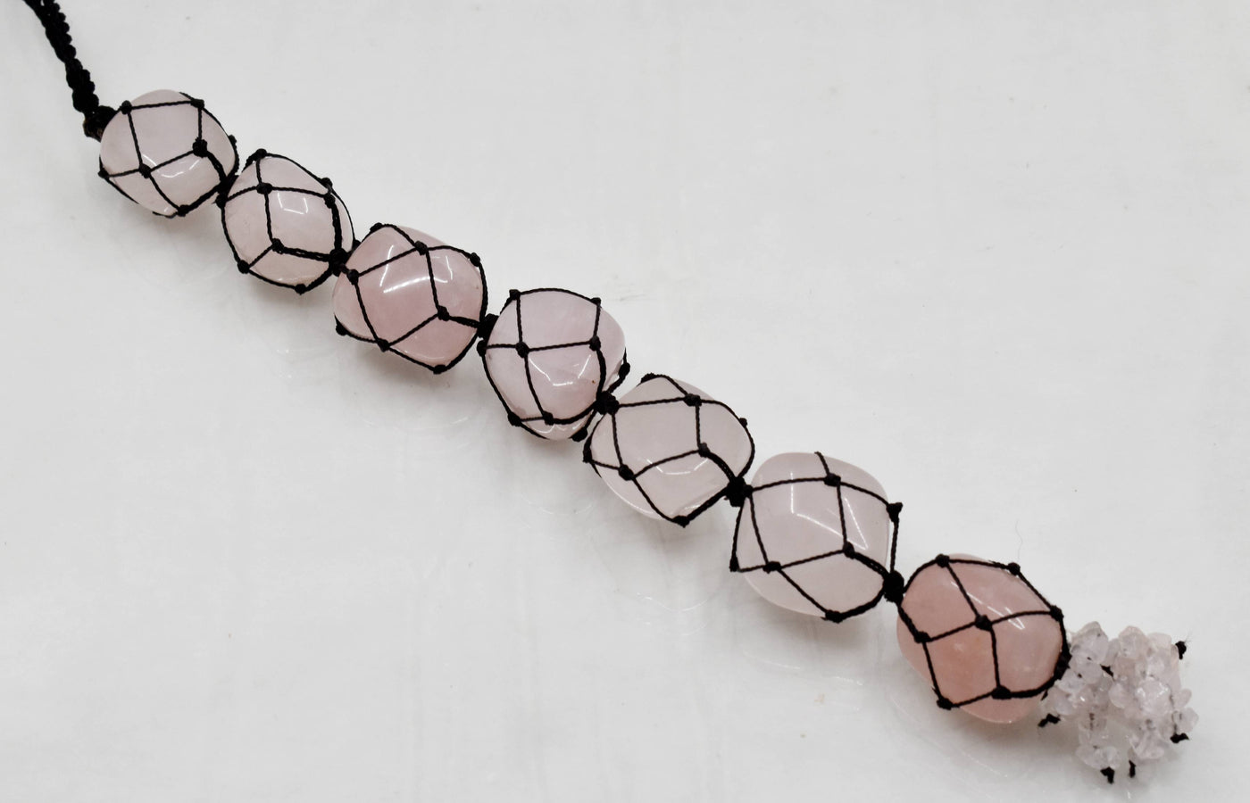 Rose Quartz Crystal Hanger, Car Accessories (Calming And Patience)