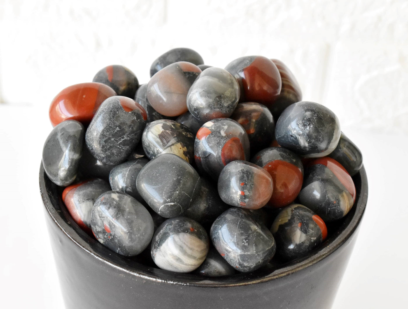 African Bloodstone Tumbled Crystals (Abundance of wealth and Protection)