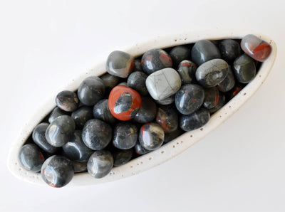 African Bloodstone Tumbled Crystals (Abundance of wealth and Protection)