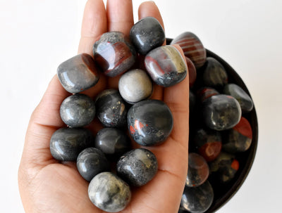 African Bloodstone Tumbled Crystals (Abundance of wealth and Protection)