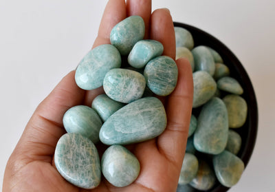 Amazonite Tumbled Crystals(Alignment Of Chakra & Breaking Addictions)