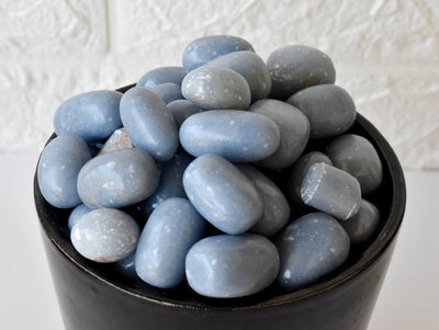 Angelite Tumbled Crystals (Calming and Soothing)