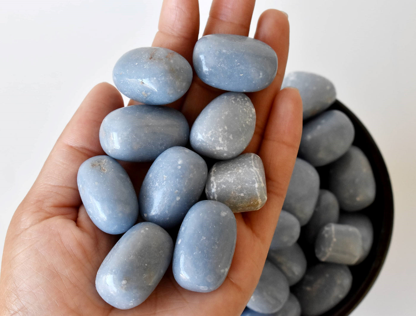 Angelite Tumbled Crystals (Calming and Soothing)