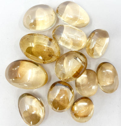 Aura Quartz Citrine Tumbled Crystals (Empathy and Intuition)