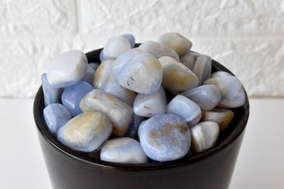 Blue Lace Agate Tumbled Crystals (Trust and Self Discovery)