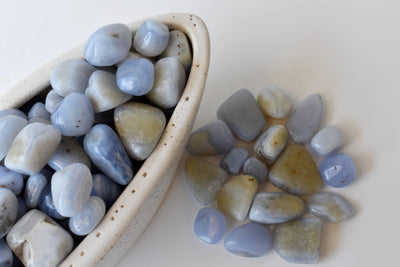 Blue Lace Agate Tumbled Crystals (Trust and Self Discovery)