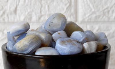 Blue Lace Agate Tumbled Crystals (Trust and Self Discovery)