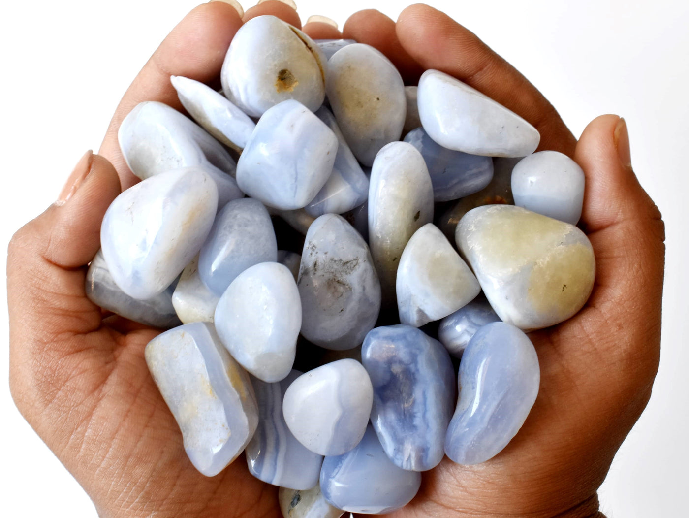 Blue Lace Agate Tumbled Crystals (Trust and Self Discovery)