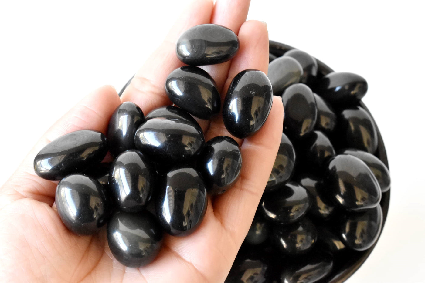 Black Obsidian Tumbled Crystals (Grounding and Transformation)