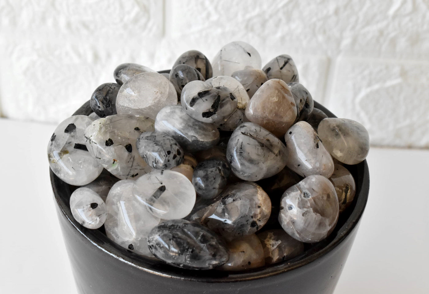 Black Rutile Tumbled Crystals (Trauma and Depression)