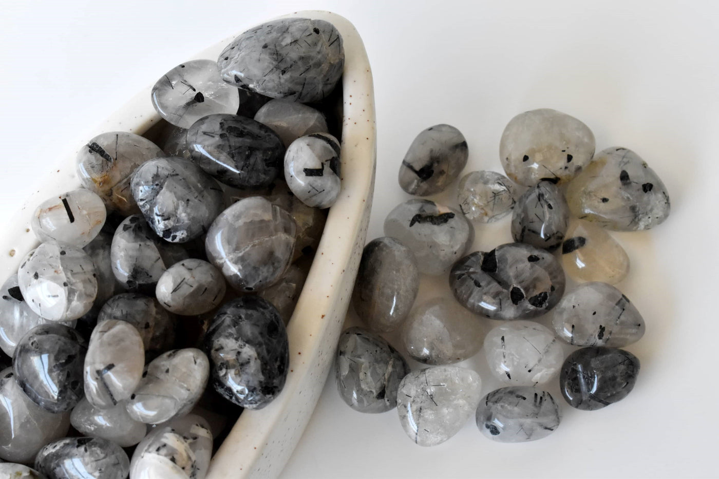 Black Rutile Tumbled Crystals (Trauma and Depression)