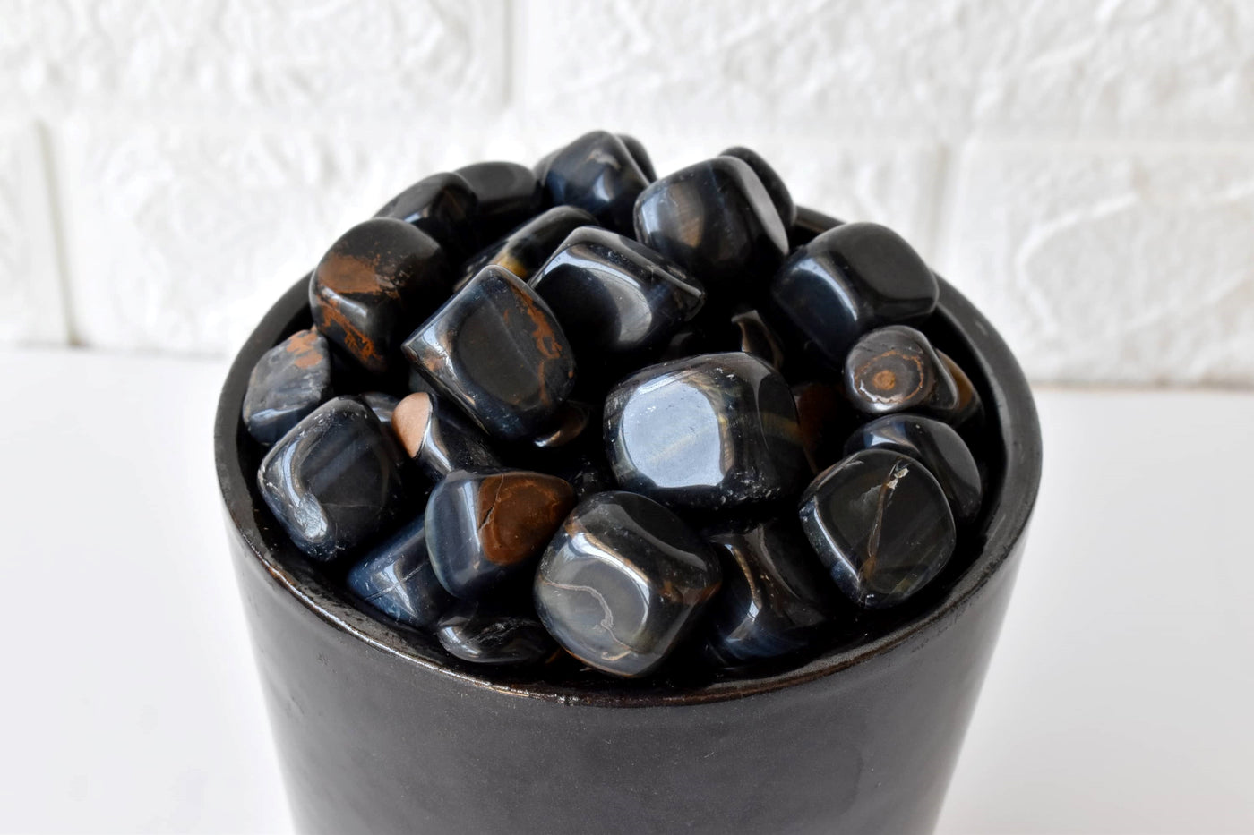 Blue Tiger Eye Tumbled Crystals (Alignment With The Higher Self and Unity Of Heart)