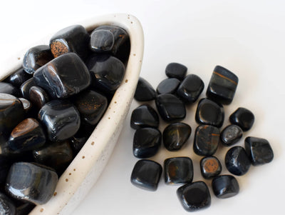 Blue Tiger Eye Tumbled Crystals (Alignment With The Higher Self and Unity Of Heart)