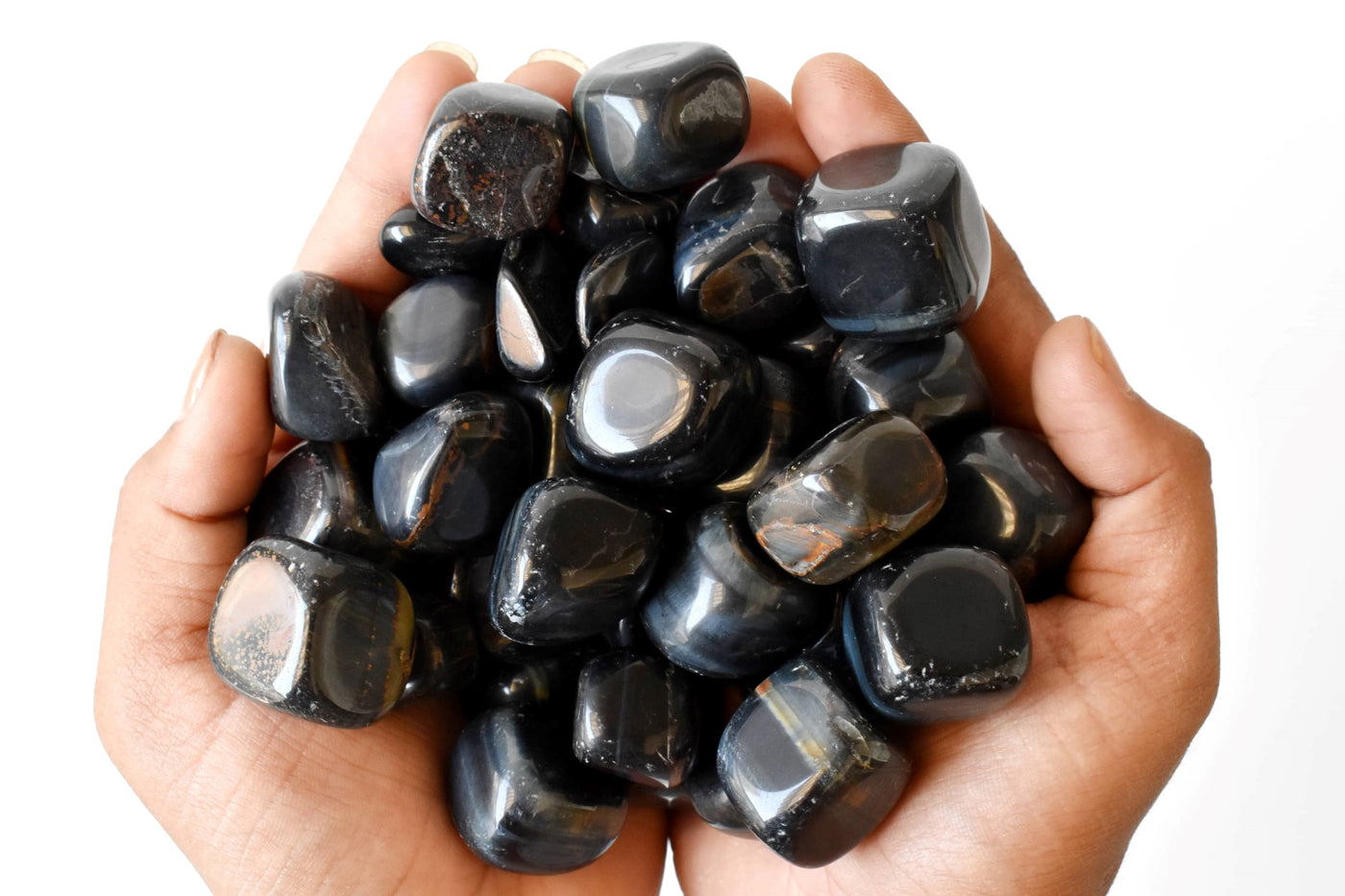 Blue Tiger Eye Tumbled Crystals (Alignment With The Higher Self and Unity Of Heart)